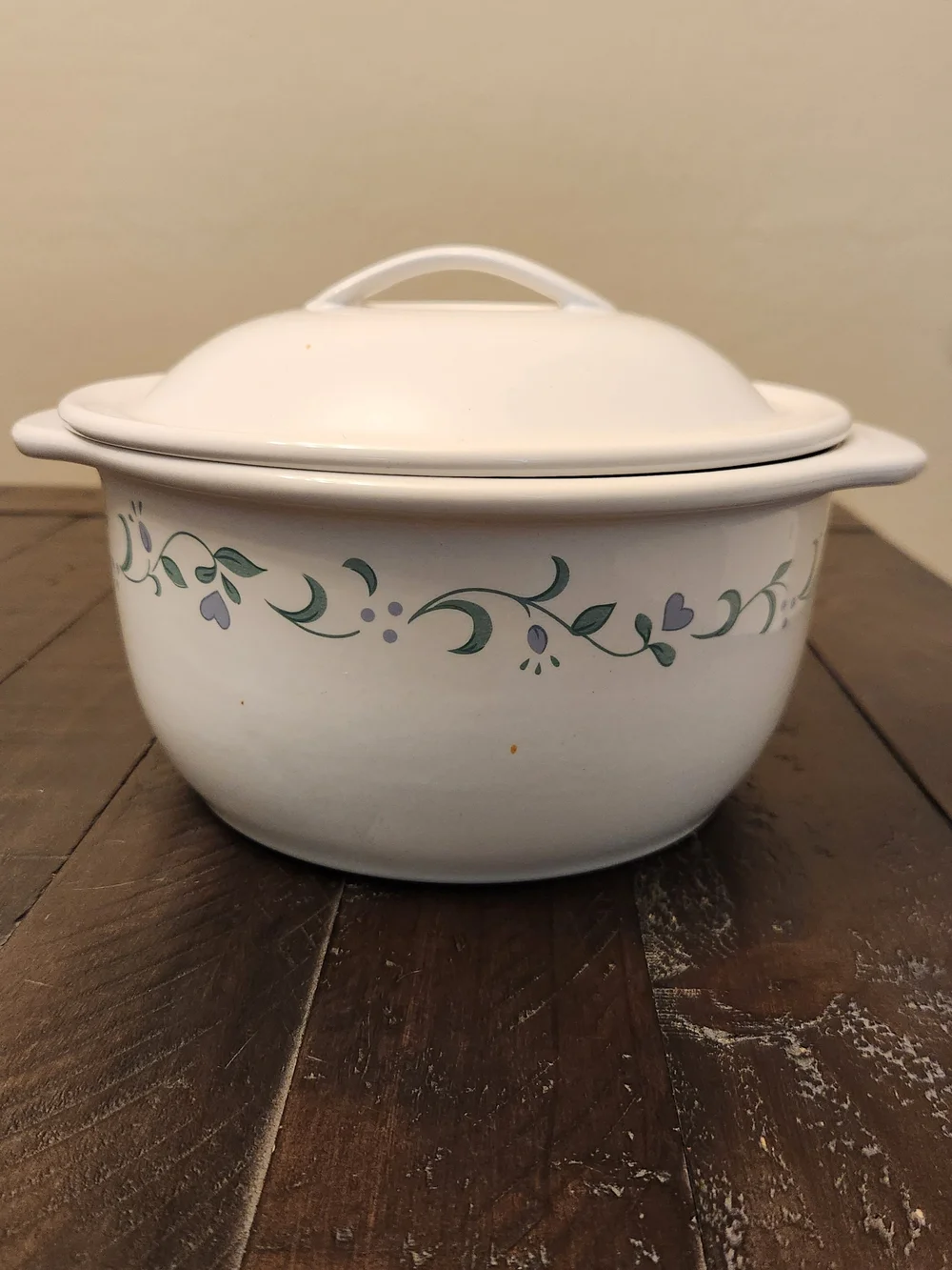 Corelle Coordinates Country Cottage 1.5 Qt Stoneware Casserole Dish with Lid